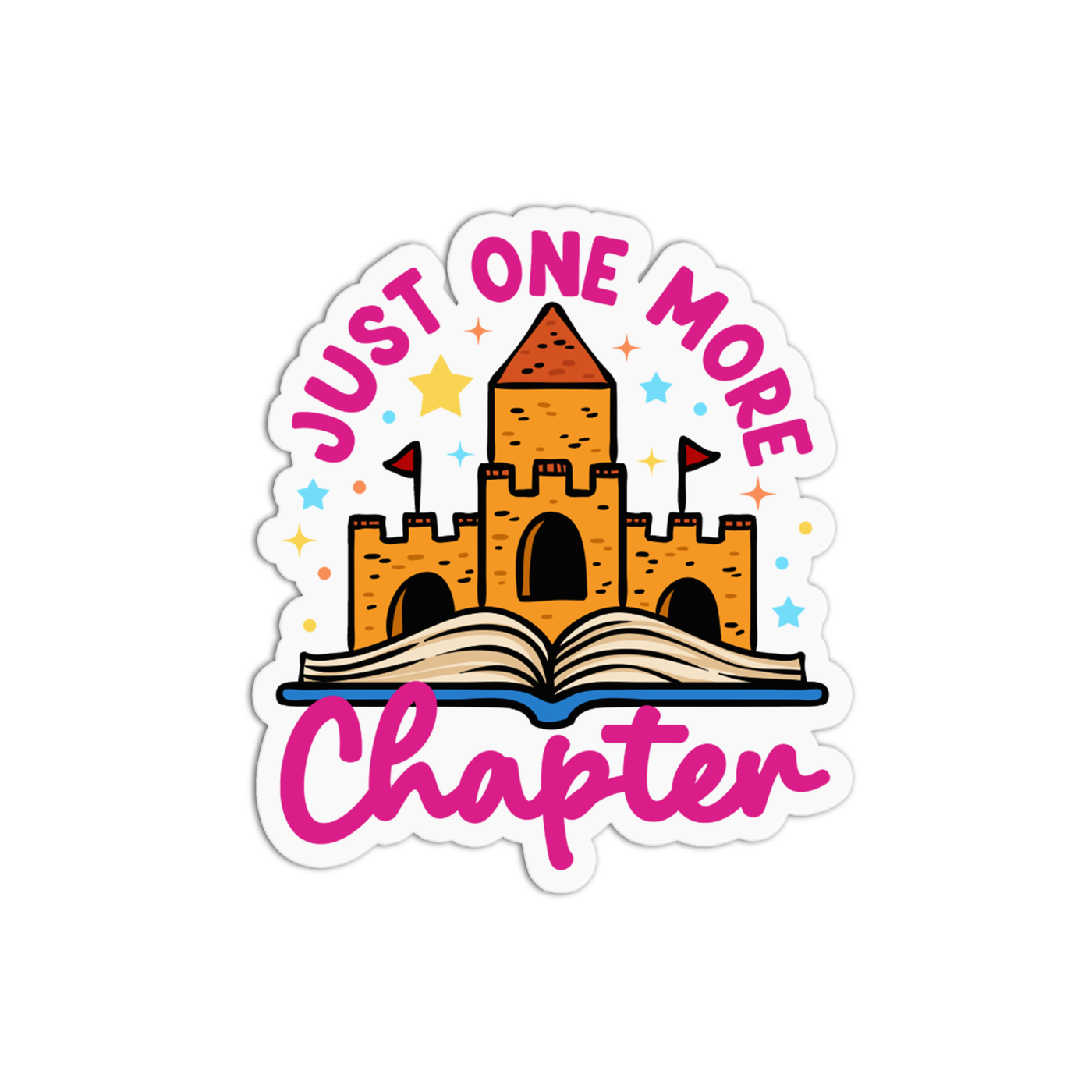 Just one more chapter Vinyl Textured Sticker