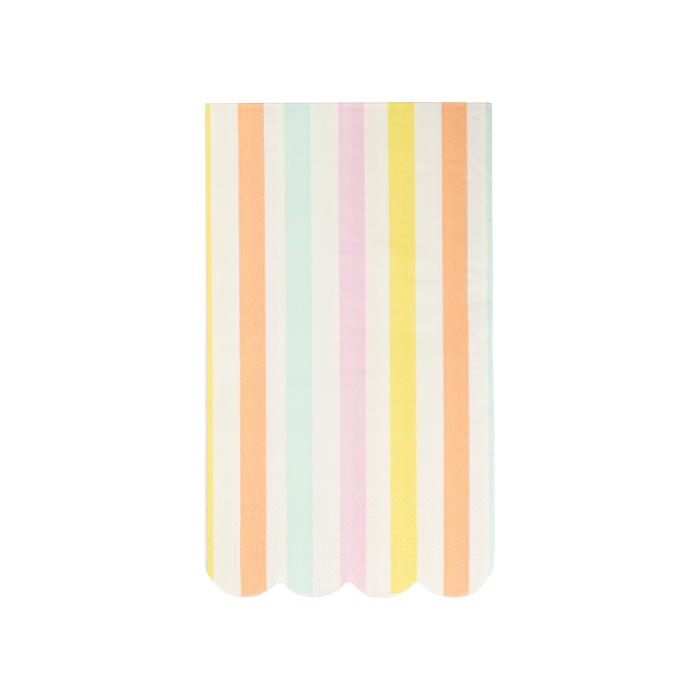 Spring Stripe Scallop Paper Dinner Napkin
