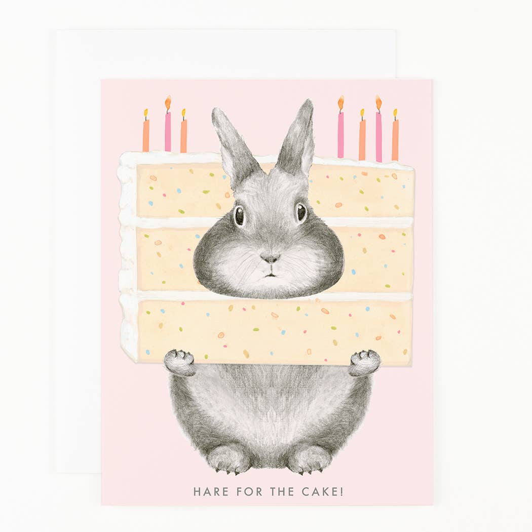 Hare for the Cake Birthday Card