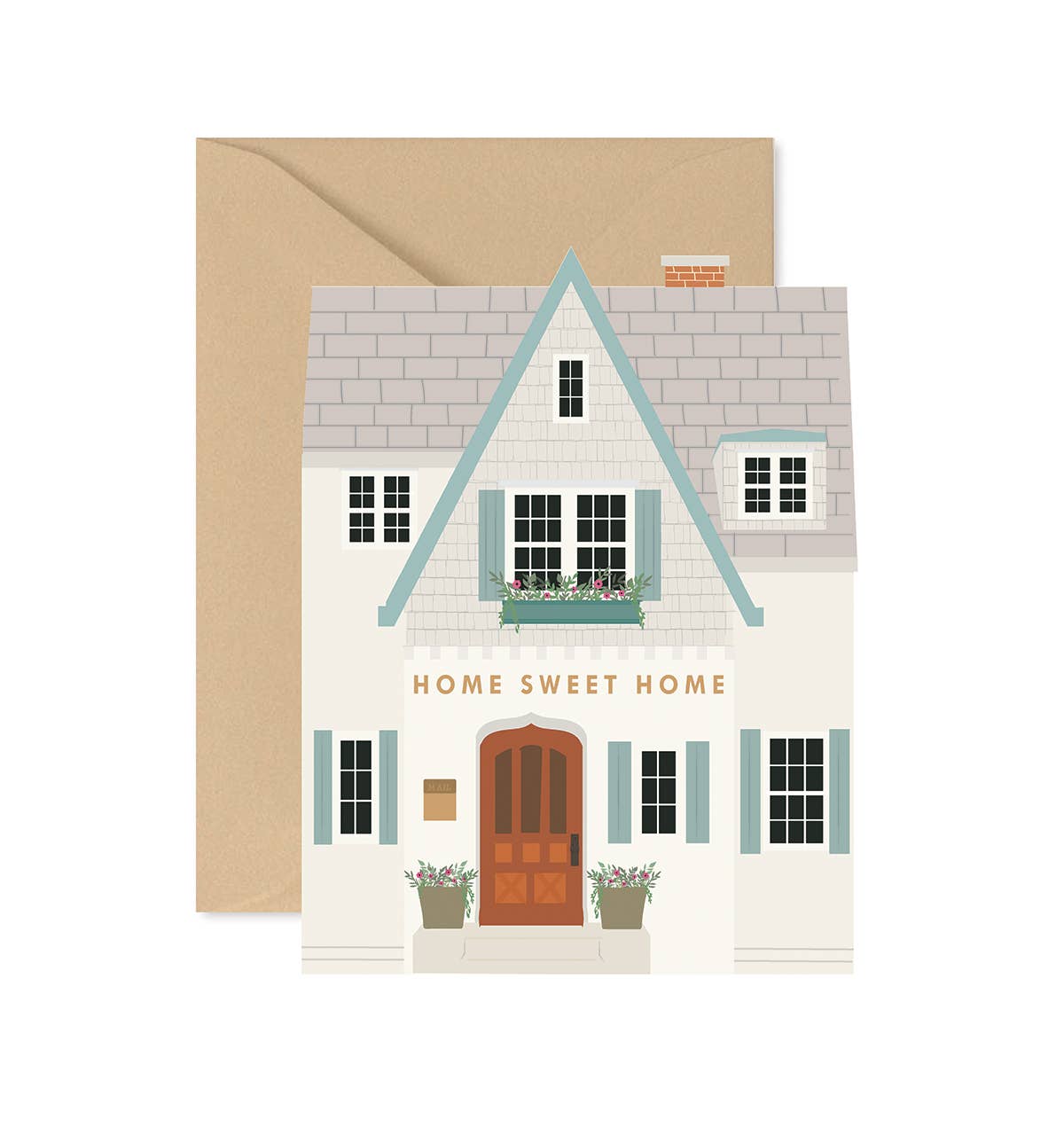 Home Sweet Home Shutters Folded Greeting Card