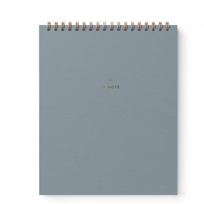 To Note Lined Notebook, Steel Blue