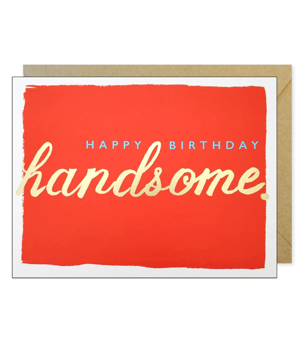 Handsome Birthday Card with Kraft Envelope