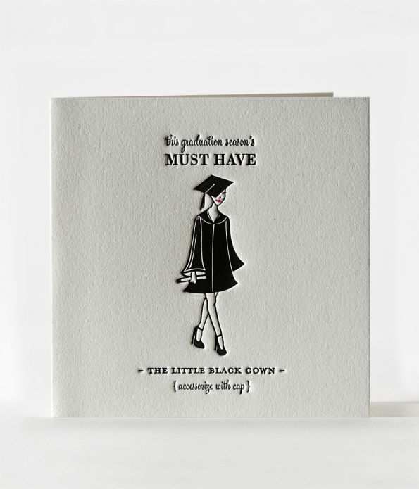 Little Black Gown Greeting Card